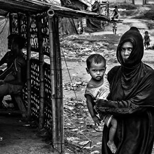 In a Rohingha refugee camp