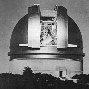 200 inch Hale telescope at Palomar Observatory, California, at night, c1948