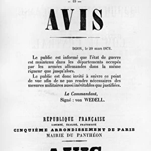 Avise, from French Political posters of the Paris Commune, May 1871