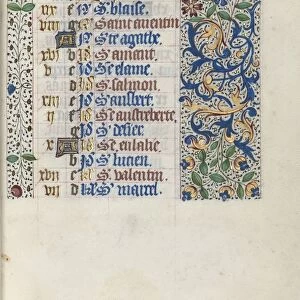 Book of Hours (Use of Rouen): fol. 2r, c. 1470. Creator: Master of the Geneva Latini (French