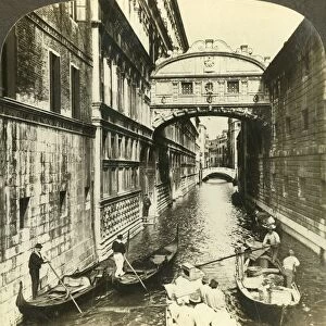 Bridge of Sighs. - between a palace and a prison, (North), Venice, Italy, c1909
