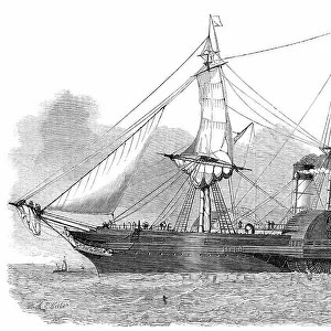 The British Mail Steam-Ship "Asia", 1850. Creator: Smyth. The British Mail Steam-Ship "Asia", 1850. Creator: Smyth
