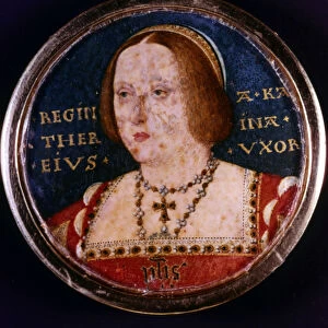 Catherine of Aragon, first wife of Henry VIII, c1510-1533. Artist: Lucas Horenbout