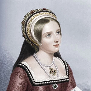 Catherine Parr (1512-1548), the sixth wife of King Henry VIII, 1851. Artist: William Henry Mote