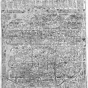 Chinese map of the World including information taken to China by the Jesuit missionaries
