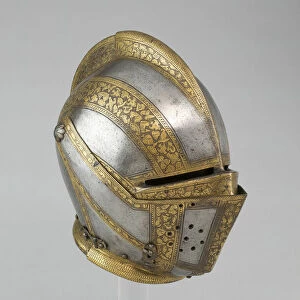 Close Helmet for Foot Tourney at the Barriers, Milan, c. 1575. Creator: Unknown