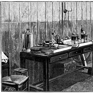 A corner of Pierre and Marie Curies laboratory, Paris, 1904