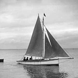 Cutter under sail, 1912. Creator: Kirk & Sons of Cowes