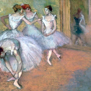 Four Dancers in the Foyer, late 19th-early 20th century. Artist: Edgar Degas