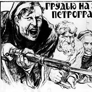 Defence of Petrograd by all our Forces, 1919. Artist: Alexander Apsit
