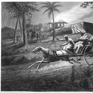 Dr Graham shot in his buggy by the Sealkote Mutineers, 1857, (c1860)