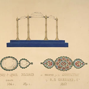 Drawing of the "Koh-I-Noor Diamond", 1851. Creator: R. S. Garrard & Co