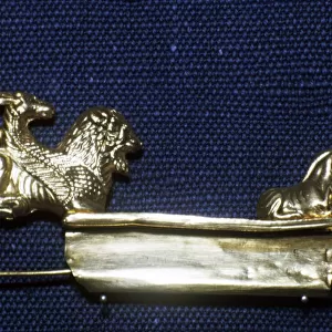 Etruscan Gold Fibula of Chimera, 6th century BC