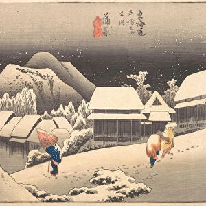 Evening Snow, 1797-1861. 1797-1861. Creator: Ando Hiroshige