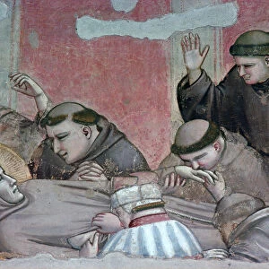 Fresco of the death of St Francis, 14th century. Artist: Giotto