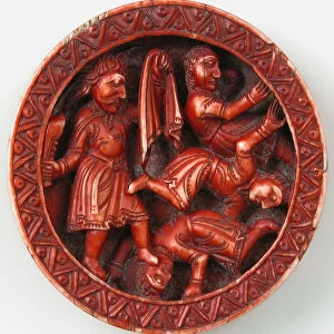 Game Piece with Samson Slaying the Philistines with the Jawbone of an Ass, German