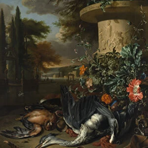Gamepiece with a Dead Heron, 1695. Creator: Jan Weenix