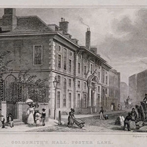 Goldsmiths Hall, London, c1827. Artist: W Wallis