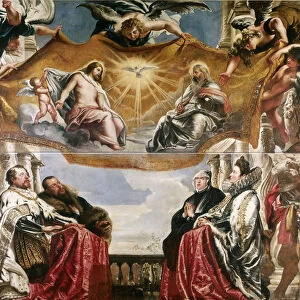 The Gonzaga Family in Adoration of the Holy Trinity, 1604-1605. Creator: Rubens, Pieter Paul