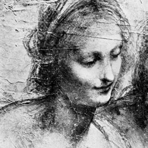 The head of the Madonna, 15th century (1930s). Artist: Leonardo da Vinci