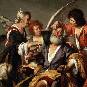 The Healing of Tobit, c1635. Artist: Bernardo Strozzi