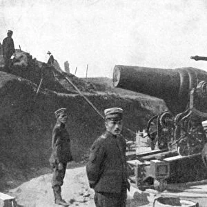 Japanese howitzer battery before Port Arthur, Russo-Japanese War, 1904-5
