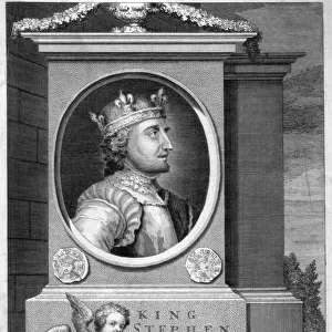 King Stephen (1096-1154), 18th century. Artist: George Vertue