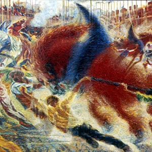 L eveil de la Cite ( The City Awakes ), 1910. Artist: Umberto Boccioni