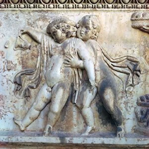 Detail of late Roman period Greek sarcophagus