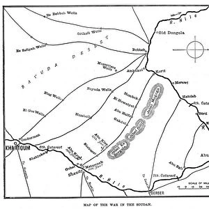Map of the War in the Soudan, late 19th century, (1900)