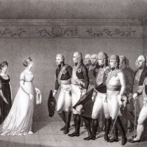 The Meeting Between Luise of Prussia and the Crown Prince Alexander of Russia in Memel, 1805. Artist: Bolt, Johann Friedrich (1769-1836)