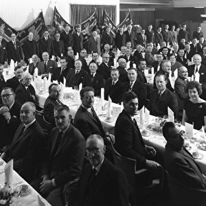 Members of the Royal Army Ordnance Corps (RAOC) gather for their annual dinner, 1965