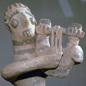 Minoan terracotta figure of a lyre-player, 8th century BC