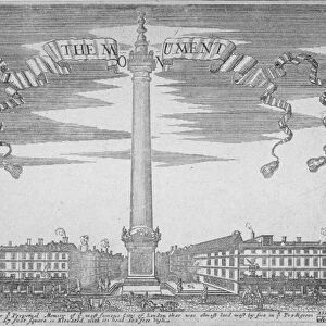 The Monument, City of London, 1700