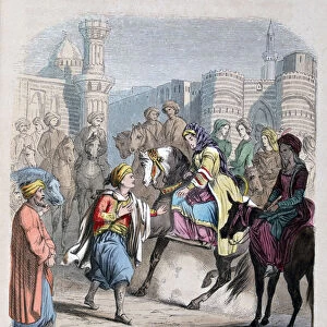 The Mother of Ibrahim Pasha enters Cairo, (1847). Artist: Jean Adolphe Beauce