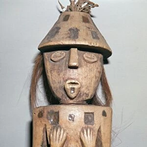 Native American carved wooden figure