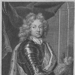 Portrait of Frederick William Kettler (1692-1711), Duke of Courland and Semigallia, c. 1710. Artist: Bernigeroth, Johann Martin (1713-1767)