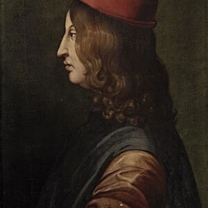 Portrait of Giovanni Pico della Mirandola (Giovio Series), 1562-1568. Artist: Dell Altissimo, Cristofano (1525-1605)
