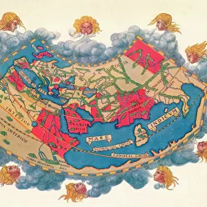 Ptolemys Map of the World cA. D 150. (1912) Artist: Claudius Ptolemy