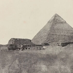 Pyramide de Chephren, Egypte Moyenne, 1849 / 51, printed 1852. Creator: Maxime du Camp