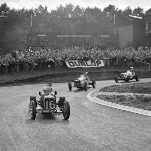 Raymond Mays ERA leading an MG and another ERA, Imperial Trophy, Crystal Palace, 1939