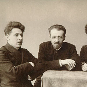 Four Russian poets, early 20th century. Artist: Dmitri Spiridonovich Zdobnov