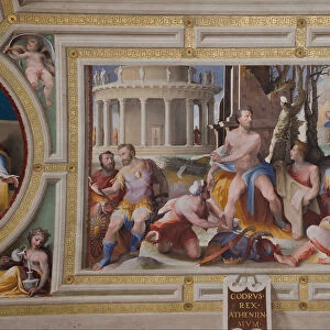 The Sacrifice of Codrus, King of Athens (Public Virtues of Greek and Roman Heroes), 1529-1535. Artist: Beccafumi, Domenico (1486-1551)