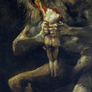 Saturn devouring his son. Artist: Goya, Francisco, de (1746-1828)