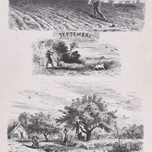 September from Album of Rustic Subjects, 1859. Creator: Jacques-Adrien Lavieille