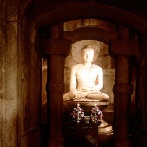 Shrine of Buddha, in a cave at Sokkuram, near Kyongju, South Korea