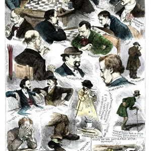 Sketches at the International Chess Tournament, May 5, 1883. Artist: Corbould