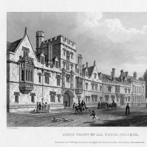 South front of All Souls College, Oxford University, 1834. Artist: John Le Keux