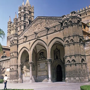 The south doorway of Palermo cathedral, 12th century. Artist: Walter Ophamil