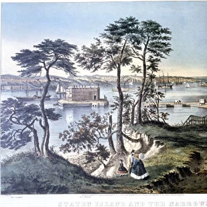 Staten Island and the Narrows, New York, USA, c1834-c1876. Artist: Frances Flora Bond Palmer